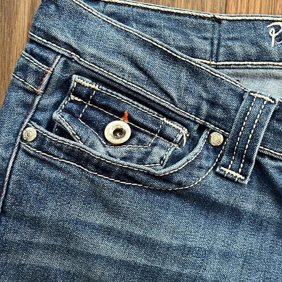 Vintage PLASTIQUE BY GLY JEANS 1363 Bootcut Flare denim size 28 - Picture 7 of 16